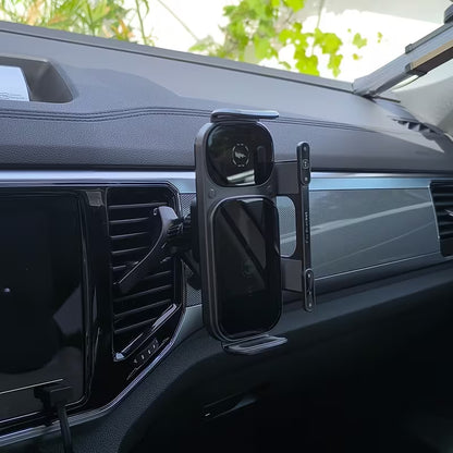 Wireless Charging Car Phone Mount – Auto Rotating 2-in-1 Fast Charger