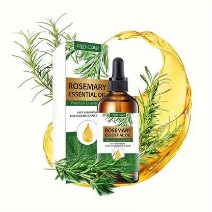 [Original] 100Ml Rosemary Essential Oil, Suitable for All Hair Types + Pain Relief - For Both Men & Women ✅