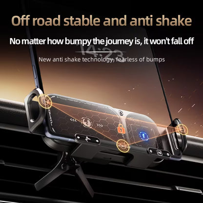 Wireless Charging Car Phone Mount – Auto Rotating 2-in-1 Fast Charger